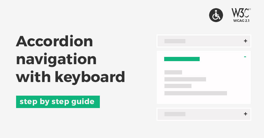 How to properly navigate accordion using keyboard according to WCAG recommendations.