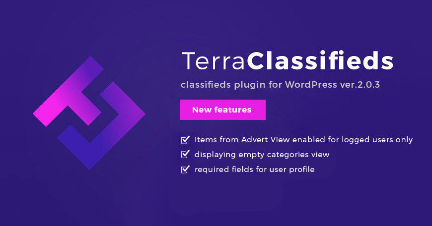 TerraClassifieds classifieds plugin for WordPress updated: Check what changed in 2.0.3 version