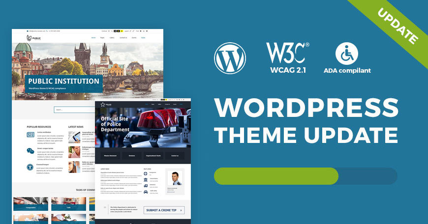 Public Institutions WordPress theme updated to ver. 1.8