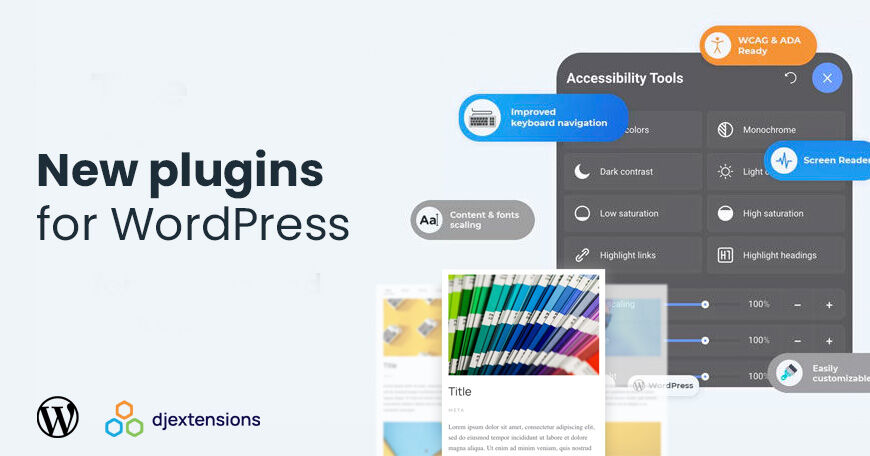 New plugins for WordPress