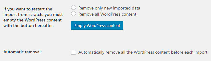 empty wordpress content