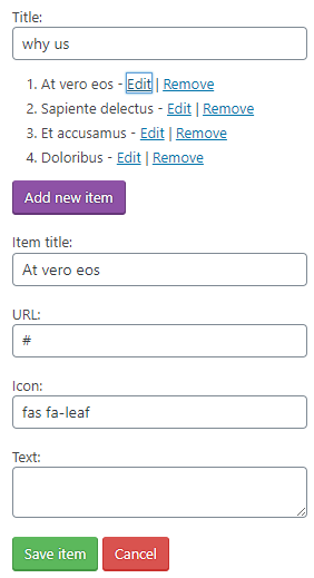 widget box most important options wordpress theme