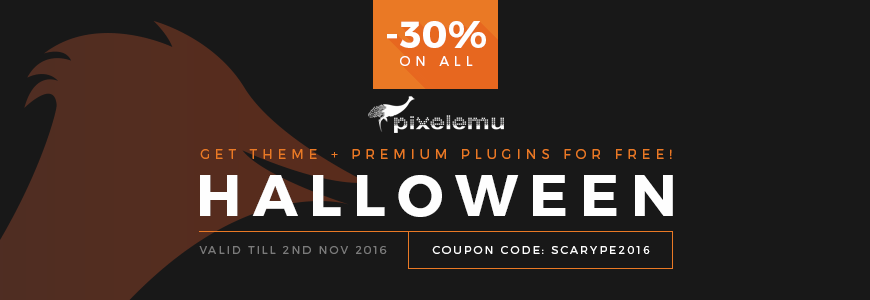 Halloween discount on WordPress themes